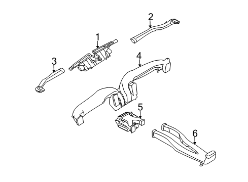 2012 Infiniti G37 Ducts Nozzle-Side DEFROSTER Assist Diagram for 27811-JK600