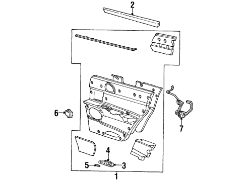 1999 Lincoln Continental Front Door Courtesy Lamp Diagram for F8OZ13B755DA