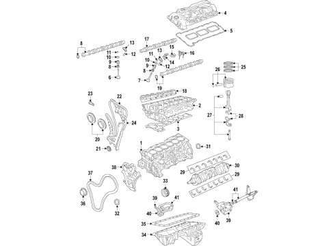 2016 BMW X6 Engine Parts, Mounts, Cylinder Head & Valves, Camshaft & Timing, Variable Valve Timing, Oil Pan, Oil Pump, Balance Shafts, Crankshaft & Bearings, Pistons, Rings & Bearings Piston Diagram for 11258619196