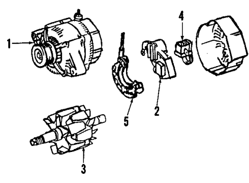 2008 Toyota Yaris Alternator Alternator Diagram for 27060-21151