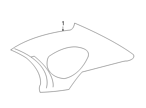 2005 Lincoln LS Interior Trim - Quarter Panels Quarter Trim Panel Diagram for 4W4Z-5452018-AAB