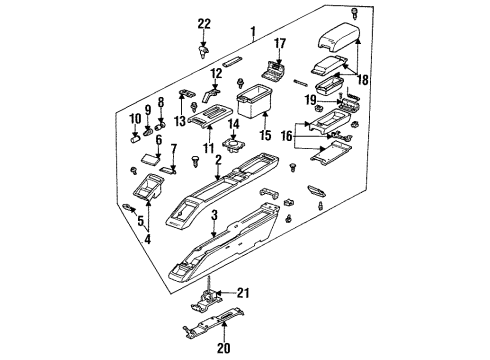 1994 Oldsmobile 88 Console Holder Asm-Front Floor Console Cup Diagram for 25641503