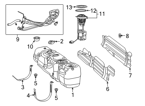 2019 Ram 2500 Fuel Supply Fuel Pump/Level Unit Module Diagram for 5147185AA