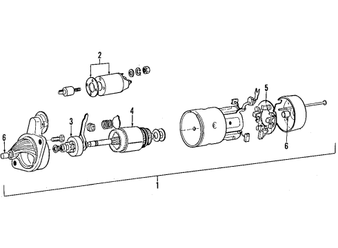 1993 Hyundai Excel Starter Switch Assembly-Starter Magnetic Diagram for 36120-21740