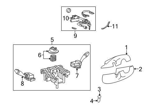 2003 Hyundai XG350 Switches Switch Assembly-Multifunction Diagram for 93460-39000