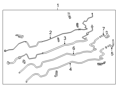 2018 Lexus RX350L Rear A/C Lines Hose, Water Diagram for 87245-48G20