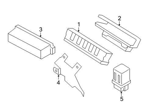 2016 Infiniti QX60 Fuse & Relay Cover-Relay Box Diagram for 24382-JR23B