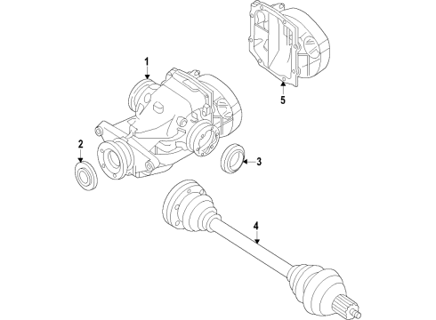 2021 BMW M440i Rear Axle, Differential, Propeller Shaft CENTER MOUNT, ALUMINIUM Diagram for 26118488057