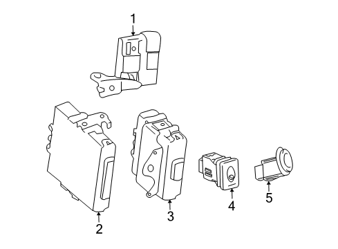 2010 Pontiac Vibe Anti-Theft Components Theft Deterrent Module Diagram for 19185040