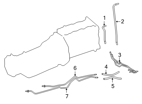 2010 Toyota 4Runner Trans Oil Cooler Outlet Tube Diagram for 32922-60260