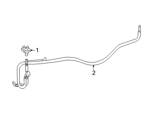 2001 Lincoln LS Washer Components Washer Hose Diagram for XW4Z-13C100-AA