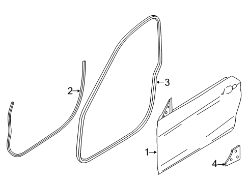 2017 BMW 330i GT xDrive Front Door Left B-Column Covering Diagram for 51337374115