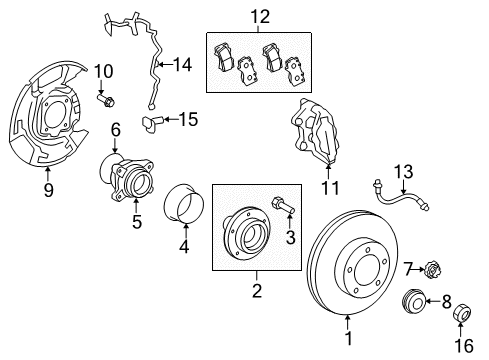 2007 Toyota Tundra Brake Components Caliper Diagram for 47730-0C030