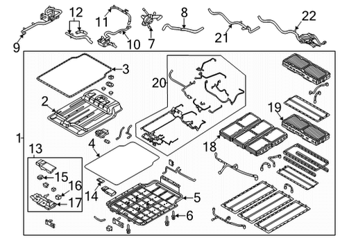 2020 Kia Niro EV Battery Bracket Assembly-Motor M Diagram for 21860K4000