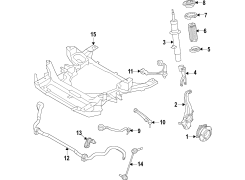 2020 BMW X6 Front Suspension, Lower Control Arm, Upper Control Arm, Ride Control, Stabilizer Bar, Suspension Components FRONT COIL SPRING Diagram for 31338093949