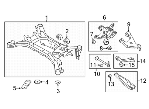 2022 Toyota GR86 Rear Suspension Trailing Arm Nut Diagram for SU003-07305