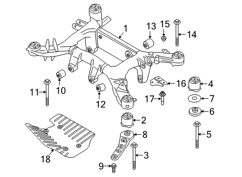 2019 BMW X5 Suspension Mounting - Rear Screw, Self Tapping Diagram for 31106850776