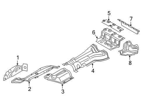 2021 BMW 330e xDrive Heat Shields HEAT SHIELD, REAR MUFFLER, F Diagram for 51717447157