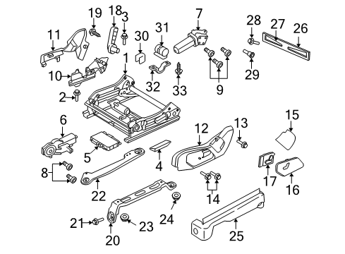 2005 Jeep Grand Cherokee Tracks & Components Screw-Seat Diagram for 5143453AA
