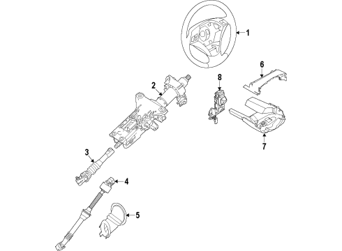 2016 BMW M6 Steering Column & Wheel, Steering Gear & Linkage Steering Wheel Column Adjustment, Electric. Diagram for 32306787926