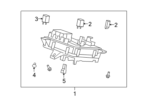 2009 Saturn Outlook Fuel Supply Fuse & Relay Box Diagram for 20934632