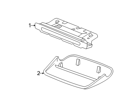 2016 Buick Verano High Mount Lamps Lamp Cover Diagram for 22761711