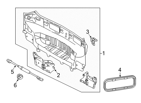 2016 Lexus NX300h Rear Body Damper, Suspension Tower Diagram for 48691-78021