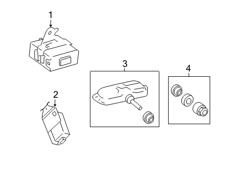 2009 Scion tC Tire Pressure Monitoring Receiver Diagram for 89760-21011