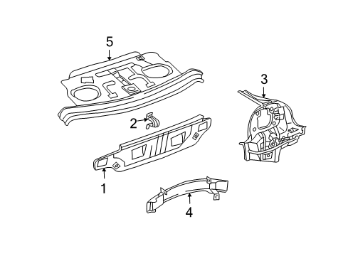 2001 Kia Optima Rear Body Panel Assembly-Back Diagram for 691003C100