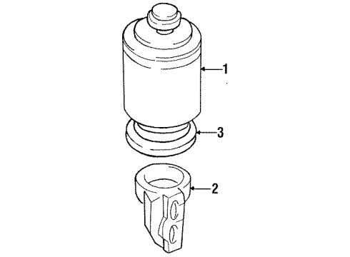 1992 Nissan Maxima Emission Components CANISTER Assembly EVAPORATION Diagram for 14950-16E11