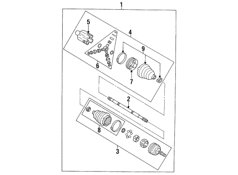 1999 Oldsmobile Aurora Drive Axles - Front Front Wheel Drive Shaft Kit Diagram for 26063204