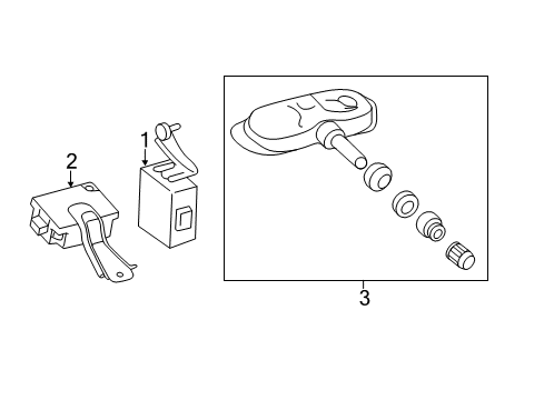 2019 Toyota Tundra Tire Pressure Monitoring Sensor Diagram for 42607-0C101