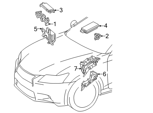 2017 Lexus GS350 Electrical Components Block Assembly, Relay Diagram for 82660-30B50