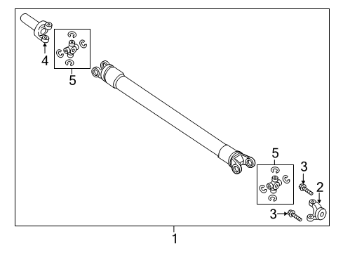 2015 Lincoln Navigator Drive Shaft - Rear Drive Shaft Diagram for FL1Z-4602-B