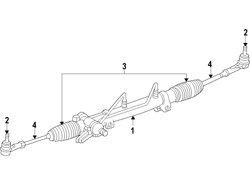 2018 Chrysler 300 Steering Column & Wheel, Steering Gear & Linkage Gear-Rack And Pinion Diagram for 68466321AB