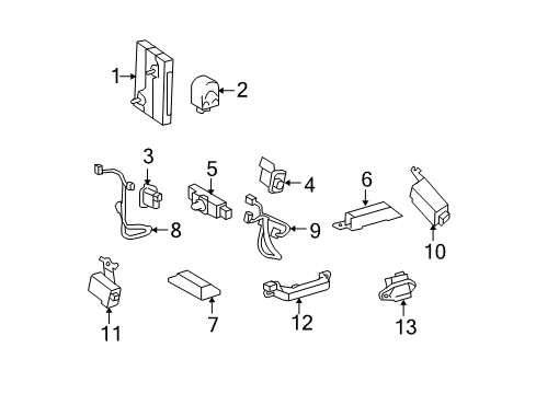 2008 Lexus ES350 Keyless Entry Components Harness, Electrical Key Wire, NO.3 Diagram for 89746-33060