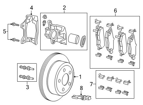 2021 Jeep Gladiator Rear Brakes REAR DISC BRAKE Diagram for 68376749AE