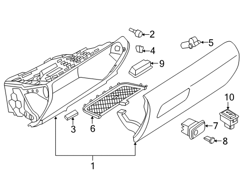 2014 BMW 335i Lift Gate Trunk Lid Lock Rear Diagram for 51247200511