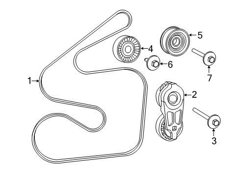 2014 Ram ProMaster 3500 Belts & Pulleys Belt-SERPENTINE Diagram for 4627818AA