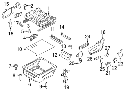 2019 Ford Transit-150 Tracks & Components Seat Switch Diagram for 9L3Z-14A701-FC