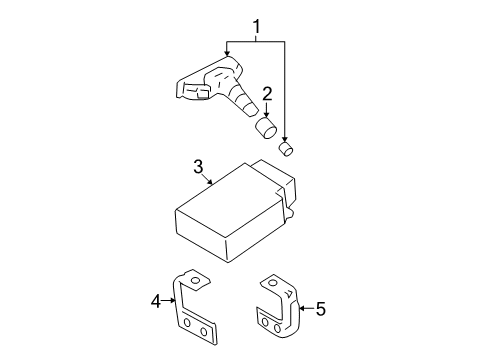 2007 Kia Spectra5 Tire Pressure Monitoring Bracket Diagram for 958002F010