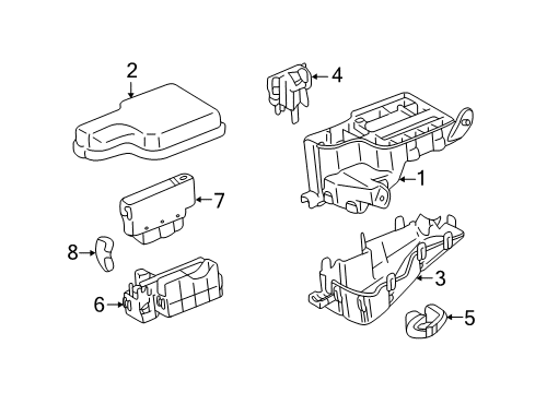 2011 Toyota Sienna Electrical Components Relay, Integration Diagram for 82641-08060
