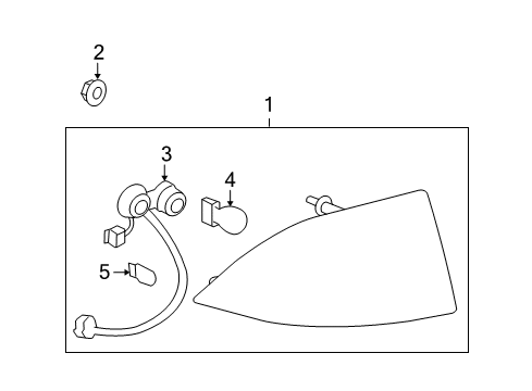 2008 Buick Lucerne Bulbs Socket & Wire Diagram for 25927356