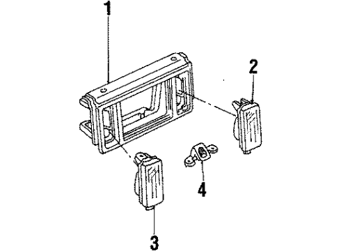 1987 Pontiac 6000 Backup & License Lamps Pocket Diagram for 20628869