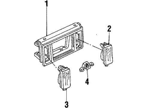 1986 Pontiac 6000 Backup & License Lamps Lamp Asm-Rear License Diagram for 914983