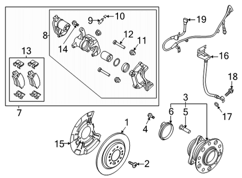 2022 Kia Carnival Rear Brakes Hose-Rear Wheel Rh Diagram for 58738R0000