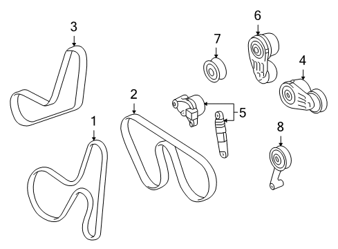 2006 Cadillac XLR Belts & Pulleys Serpentine Belt Diagram for 12578061