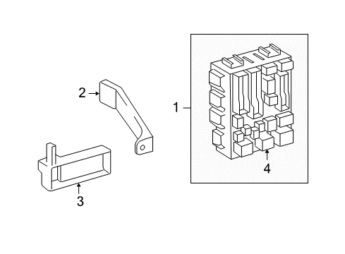 2012 Scion xD Flashers Junction Block Lower Cover Diagram for 82674-46010