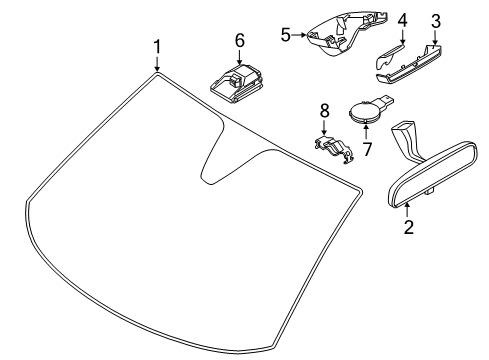 2021 Fiat 500X Powertrain Control Clip-Sensor Diagram for 68100476AA