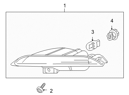 2010 Honda Insight Bulbs Light Assy., L. FR. Turn Diagram for 33350-TM8-003